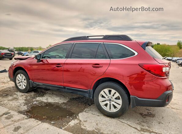 4S4BSAAC8J3273300 2018 SUBARU OUTBACK Burgundy Հետևի ձախ