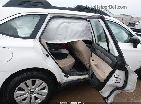 4S4BSAACXJ3308001 2018 SUBARU OUTBACK White Widok naklejki z numerem VIN