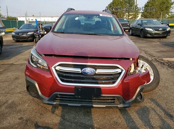 4S4BSABC7K3268119 2019 SUBARU OUTBACK Темно-бордовый Вид спереди