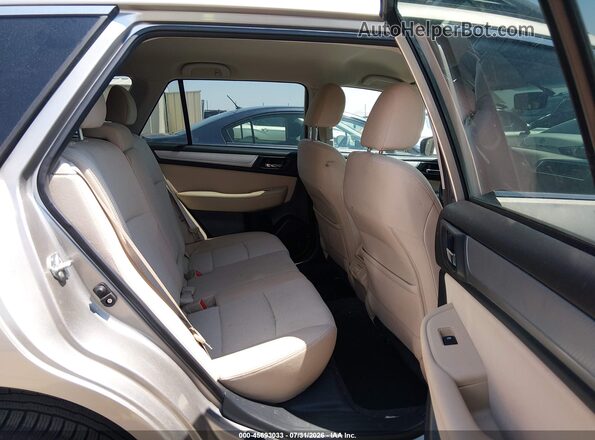 4S4BSACC0J3391015 2018 SUBARU OUTBACK Gold Widok naklejki z numerem VIN