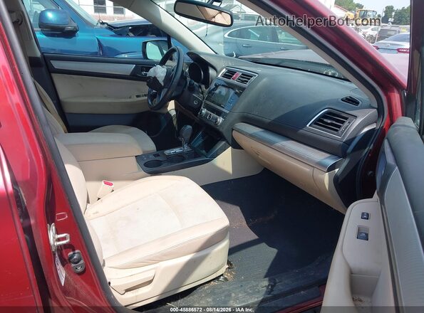 4S4BSACC3G3354744 2016 SUBARU OUTBACK Red წინა სალონის ხედი
