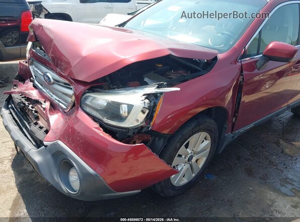 4S4BSACC3G3354744 2016 SUBARU OUTBACK Red წინა ხედი