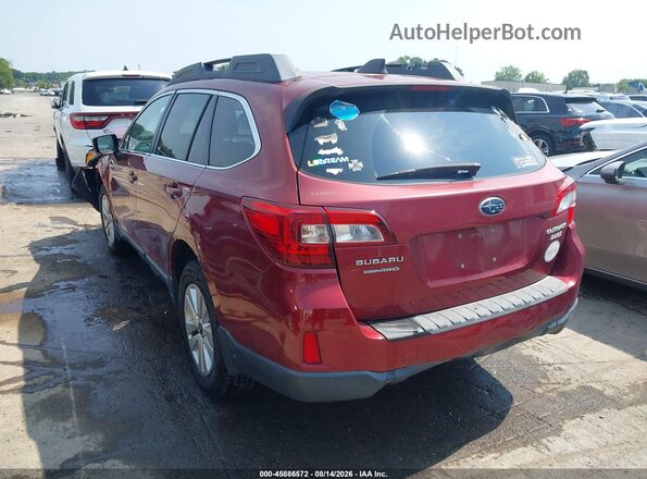4S4BSACC3G3354744 2016 SUBARU OUTBACK Red უკანა მარცხენა