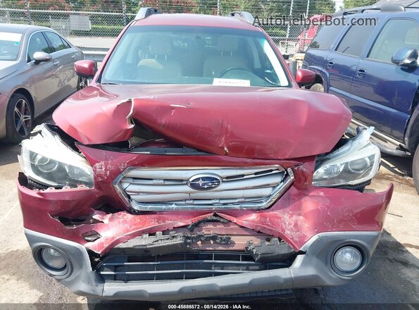 4S4BSACC3G3354744 2016 SUBARU OUTBACK Red ხელსაწყოთა პანელის ხედი