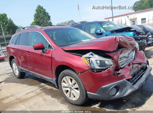 4S4BSACC3G3354744 2016 SUBARU OUTBACK Red უკანა სალონის ხედი