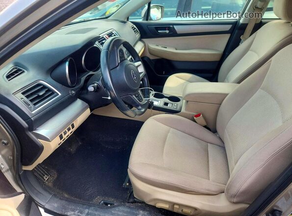 4S4BSACC3H3339193 2017 SUBARU OUTBACK Желто-коричневый Вид салона спереди
