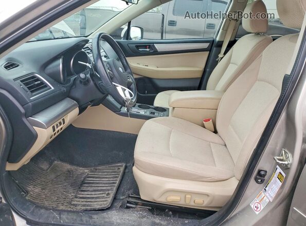 4S4BSACC5H3320791 2017 SUBARU OUTBACK Бежевый Вид салона спереди