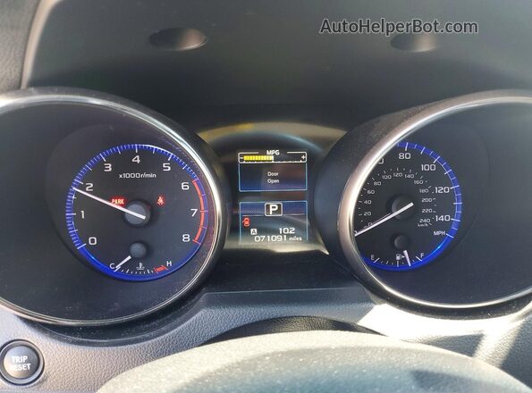 4S4BSACC5J3276006 2018 SUBARU OUTBACK Gray Вид щитка приладів