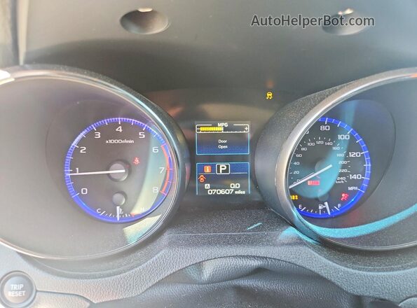 4S4BSACC6H3289356 2017 SUBARU OUTBACK Charcoal Widok zestawu wskaźników