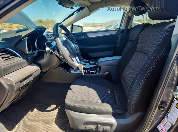 4S4BSACC6H3289356 2017 SUBARU OUTBACK Charcoal Widok wnętrza z przodu