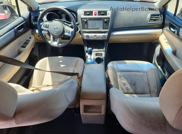 4S4BSACC7H3428152 2017 SUBARU OUTBACK Red წინა პანელის ხედი