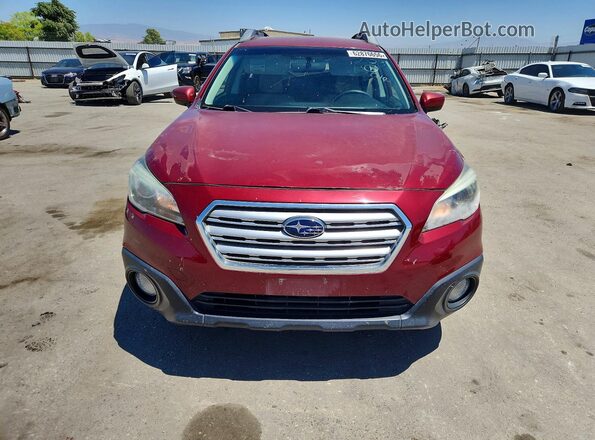 4S4BSACC7H3428152 2017 SUBARU OUTBACK Red წინა ხედი