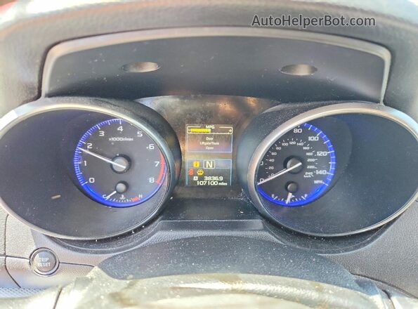 4S4BSACC7H3428152 2017 SUBARU OUTBACK Red ხელსაწყოთა პანელის ხედი