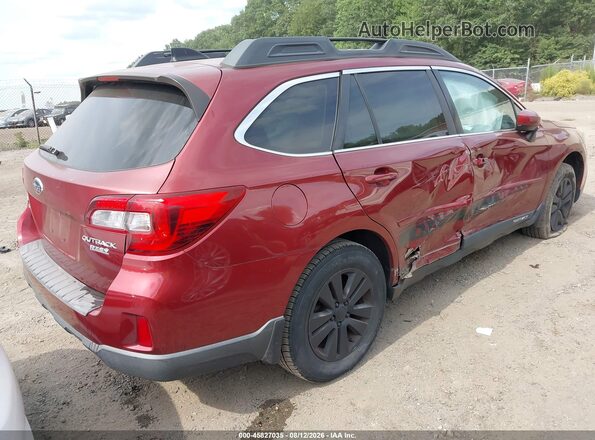 4S4BSACC9G3282352 2016 SUBARU OUTBACK Красный Задняя правая четверть