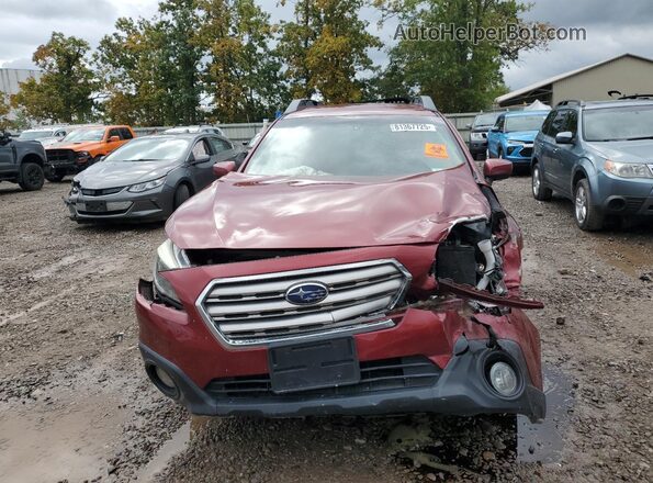 4S4BSACCXG3283834 2016 SUBARU OUTBACK Бордовый Вид спереди