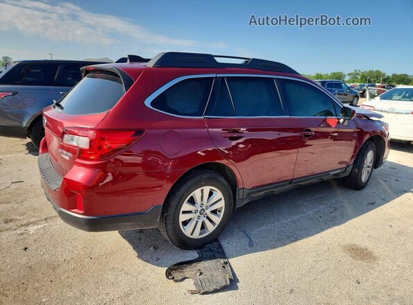 4S4BSADC0H3374000 2017 SUBARU OUTBACK Red Trasero derecho