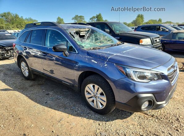 4S4BSADC4J3285584 2018 SUBARU OUTBACK Синий Передняя правая четверть