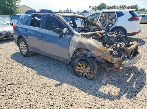 4S4BSADC7H3335100 2017 SUBARU OUTBACK Синий Передняя правая четверть