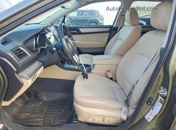 4S4BSAFC0H3228578 2017 SUBARU OUTBACK Зеленый Вид салона спереди