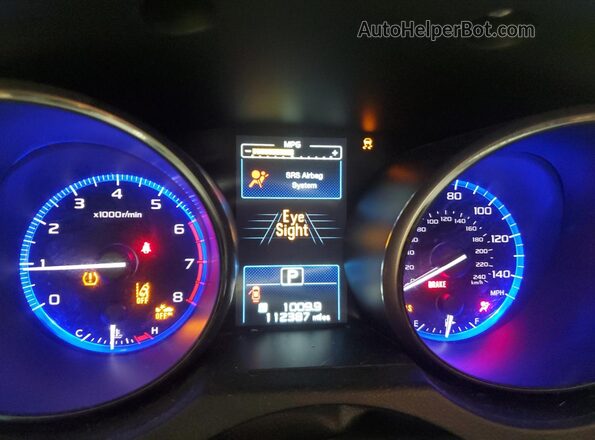 4S4BSAFC0K3337405 2019 SUBARU OUTBACK Maroon Вид щитка приладів