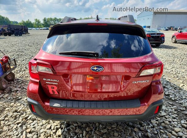 4S4BSAFC1K3234736 2019 SUBARU OUTBACK Burgundy Вид ззаду