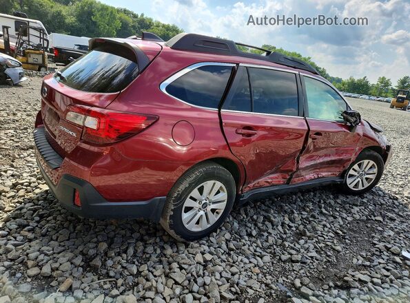 4S4BSAFC1K3234736 2019 SUBARU OUTBACK Burgundy Задня права чверть