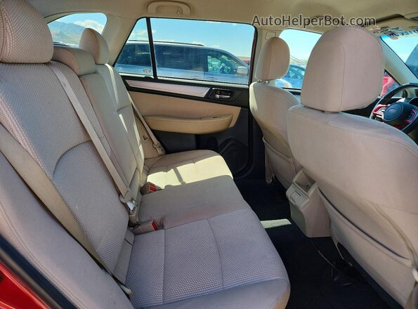 4S4BSAFC1K3370901 2019 SUBARU OUTBACK Burgundy უკანა სავარძლების ხედი