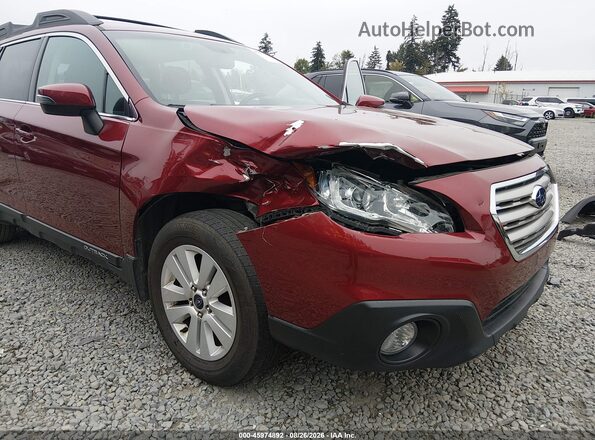 4S4BSAFC3G3308567 2016 SUBARU OUTBACK Красный Вид спереди