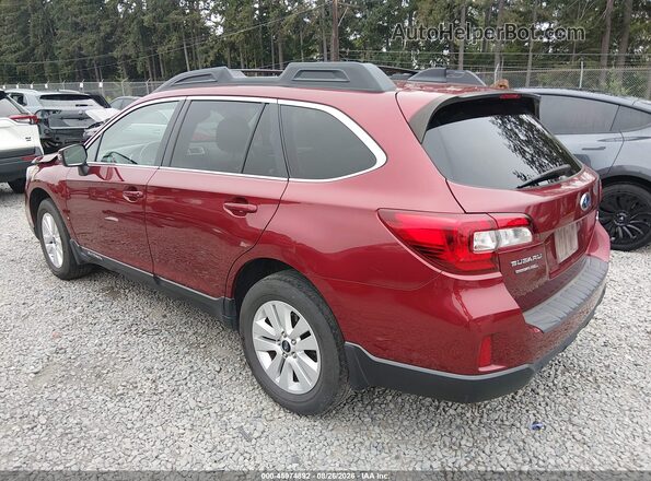 4S4BSAFC3G3308567 2016 SUBARU OUTBACK Красный Задняя левая четверть