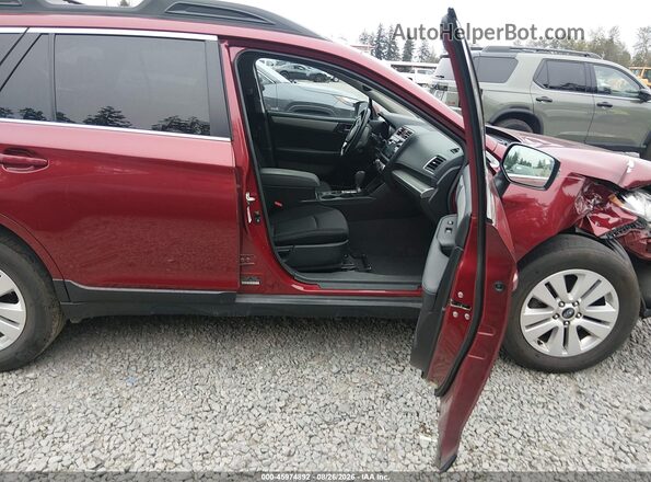 4S4BSAFC3G3308567 2016 SUBARU OUTBACK Красный Вид салона спереди