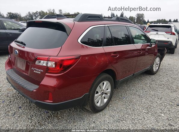 4S4BSAFC3G3308567 2016 SUBARU OUTBACK Красный Задняя правая четверть