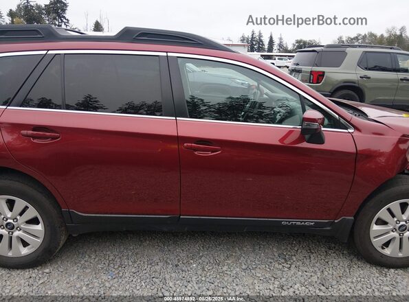 4S4BSAFC3G3308567 2016 SUBARU OUTBACK Красный Вид задней части салона