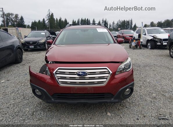 4S4BSAFC3G3308567 2016 SUBARU OUTBACK Красный Вид щитка приборов