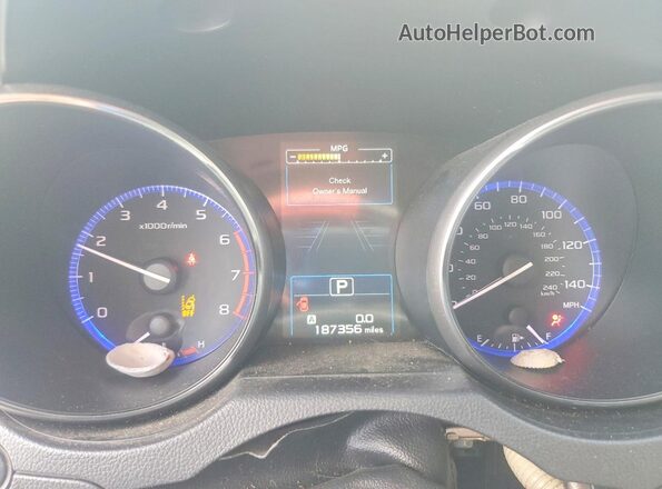 4S4BSAFC5H3362146 2017 SUBARU OUTBACK Красный Вид щитка приборов