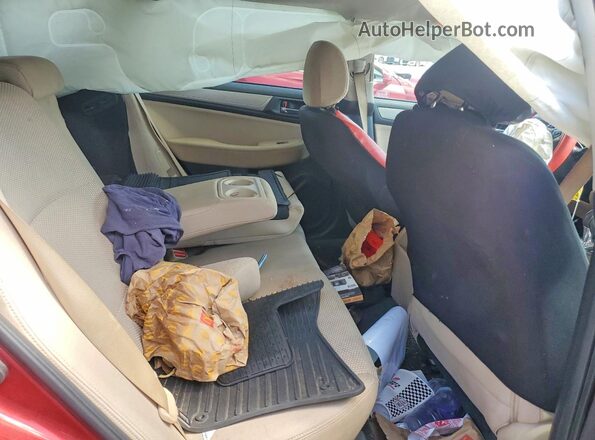 4S4BSAFC5H3362146 2017 SUBARU OUTBACK Красный Вид задней части салона