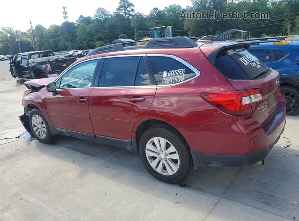 4S4BSAFC5H3362146 2017 SUBARU OUTBACK Красный Задняя левая четверть