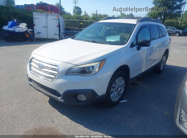 4S4BSAFC7G3219195 2016 SUBARU OUTBACK White წინა მარცხენა ხედი სამი მეოთხედიდან