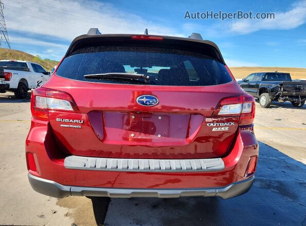 4S4BSAFC7H3383130 2017 SUBARU OUTBACK Красный Вид сзади