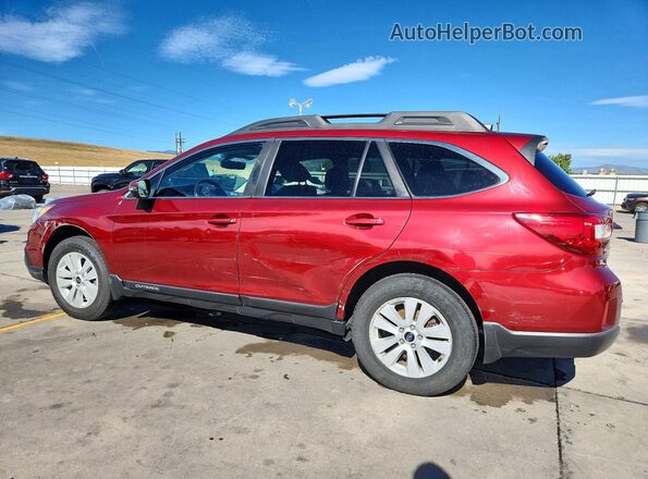 4S4BSAFC7H3383130 2017 SUBARU OUTBACK Красный Задняя левая четверть