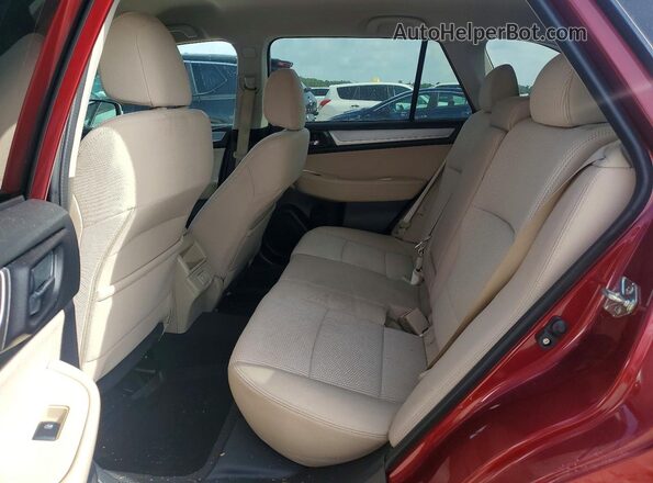 4S4BSAFC7K3289787 2019 SUBARU OUTBACK Red Vista interior trasera