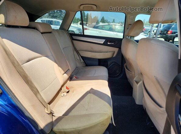 4S4BSAFC9G3290706 2016 SUBARU OUTBACK Blue Rear seats view
