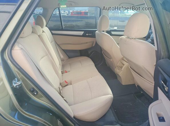 4S4BSAFC9J3355352 2018 SUBARU OUTBACK Green Widok tylnych siedzeń