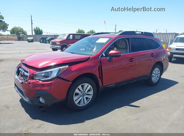 4S4BSAHC0J3234366 2018 SUBARU OUTBACK Red Vista tres cuartos delantera izquierda