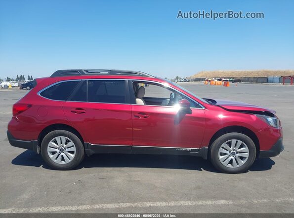 4S4BSAHC0J3234366 2018 SUBARU OUTBACK Red Vista interior trasera