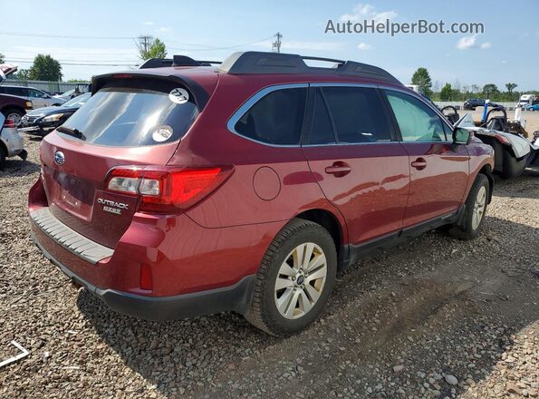 4S4BSAHC5H3379459 2017 SUBARU OUTBACK Red Задня права чверть