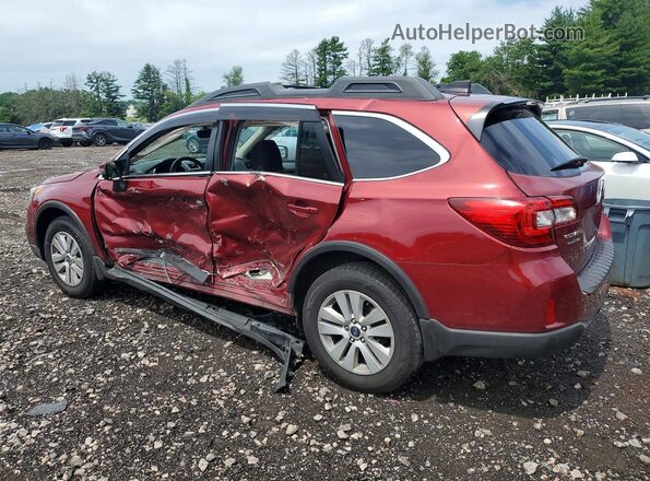 4S4BSAHC7H3255273 2017 SUBARU OUTBACK Burgundy Trasero izquierdo