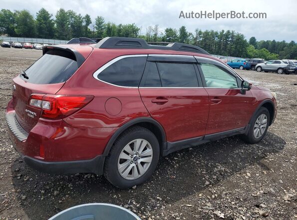 4S4BSAHC7H3255273 2017 SUBARU OUTBACK Burgundy Trasero derecho