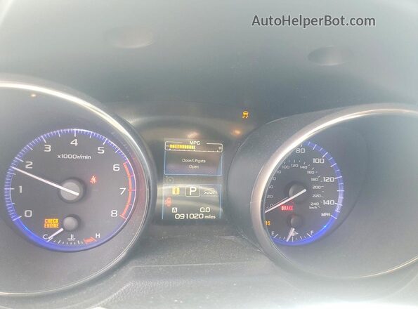4S4BSAJC9G3256823 2016 SUBARU OUTBACK Серебряный Вид щитка приборов