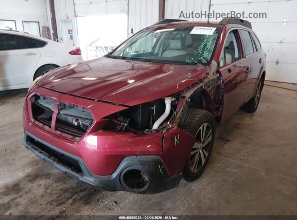 4S4BSAKC2J3274540 2018 SUBARU OUTBACK Burgundy Vista tres cuartos delantera izquierda
