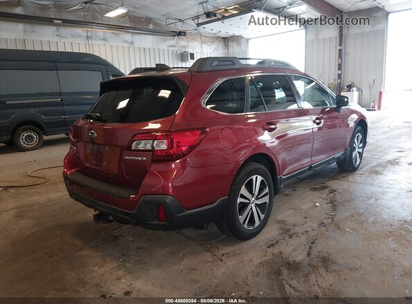 4S4BSAKC2J3274540 2018 SUBARU OUTBACK Burgundy Trasero derecho